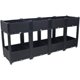 Planter Raised Beds - Elevated Planter Garden Box with Drainage Plug Raised Garden Beds for W465P187533