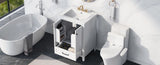 24" Bathroom Vanity with Sink, Bathroom Vanity Cabinet with One Drawer and Doors, Solid Wood and N725P171407K