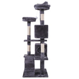 ZNTS Cat Tree Cat Tower with Scratching Ball, Plush Cushion, Ladder and Condos for Indoor Cats, Gray W2181P147631