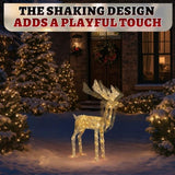 3.6FT Motorized Reindeer with Shaking Head, Outdoor Christmas Decorations with Motor & 120 Warm 28288502