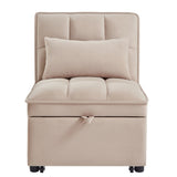 4 in1 Multi-Function Single Sofa Bed with Storage Pockets,Tufted Single Pull-out Sofa Bed with W2186P163737