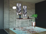 Martha Office Workspace Desk MDF/Chrome In Brown B091P183630
