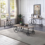 Oak and Antique Grey Coffee Table with Shelf B062P209081