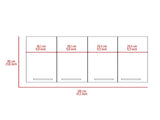 Wall Cabinet 24" H, four Doors, with two internal Shelves and internal plate and glass organizer, B097133118