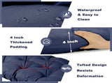 Outdoor Bench Cushion, 60 20 4 Inch, Tufted Waterproof Swing Cushion with Ties, for Patio Bench 49169732