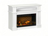 32" Electric Fireplace with Mantel & Shelf, 1400W Freestanding Heater with LED Log Flame & Remote 49165715