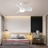 ZNTS 28 In Intergrated LED Ceiling Fan Lighting with White ABS Blade W1367P182807