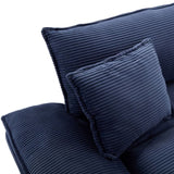 Corduroy Sofa Sleeper Couch Loveseat Sofa with Pillows Comfy Upholstered Deep Seat Sofa for W676P184142