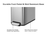 Trash Can, 7.9 Gallon Stainless Steel Slim Step Garbage Bin with Soft Close Lid, Silver 92063480