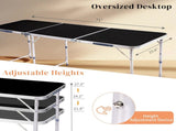6ft Aluminum Alloy Folding Table black 95332729