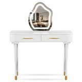 40" Modern Vanity Table Set with Mirror Touch Screen Lighted Mirror, Dressing Table and Cushioned N704P196657K
