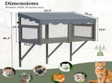 Cat Catio, Window Box Enclosure for Indoor Cats, Wooden Window Perch House, Expandable for Multi 21349107