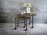 Oblis Vintage Oak Finish Nesting Table Set B2726P408070