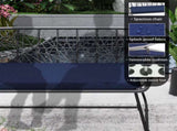 4-piece wicker patio furniture set with tempered glass table, detachable blue cushion cover for easy W2071P291321