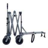 Collapsible Folding Wagon 300L,49" Extra Long Collapsible Wagon with Tailgate, All-Terrain 7"x 4" W321P269236
