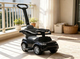 2-in-1 Baby Push Car & Ride-On, Push Handle with Safety Guardrail, Black 18367500