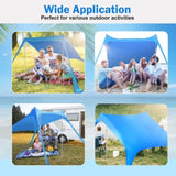 ZNTS 6.5x6.5FT Foldable Beach Canopy Tent Collapsible Shade Sail Sun Protection Windproof Shelter 4 29696457