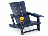Blue Weatherproof HDPE Outdoor Adirondack Chair, 330LBS Capacity Ergonomic Patio Lounge Chair with 70718361