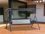 2-Seat Outdoor Patio Swing Chair-Black 70793553