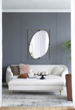 30x1x40" Poppy Mirror with Gold Metal Frame Contemporary Design Decor for Bathroom, Entryway W2078124325