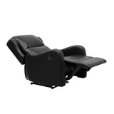 Black Reclining Chair 1pc Comfort Seating Faux Leather Upholstery Living Room Furniture Solid Wood B011P294664