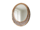 Modern Hand-Crafted Crescent Crushed Diamond Wall Mirror, High Quality Multi-Use Vanity W3836P538580
