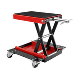 ZNTS Motorcycle Lift, 1100 LBS Motorcycle Lift ATV Scissor Lift Jack with Dolly & Hand Crank, Center W1239124260