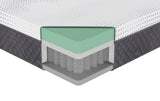 12" Twin Green Tea Gel-Infused Memory Foam Hybrid, Plush Foam Pocket Coils, B011P218280