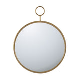 26" x 32" Circle Wall Mirror with Gold Metal Frame, Accent Mirror for Living Room, Entryway, Office W2078124344