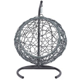 Cat Swing Bed with Stand & Cushion, Cat Egg Chair with Rattan Wicker Appearance, Indoor Hanging 14762130