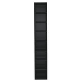 8-Tier Media Tower Rack, CD DVD Slim Storage Cabinet with Adjustable Shelves, Tall Narrow Bookcase W1781105106