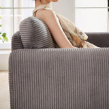 33"Corduroy Fabric Single Sofa, Modern Lounge Chairs Single Sofa with Support Pillow , for W834P171870