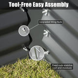 8x4x1 ft Galvanized Raised Garden Bed, Outdoor Planter Garden Boxes Large Metal Planter Box for W1859P197953
