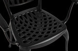 3 Piece Patio Bistro Set Cast Aluminum Bistro Table and Chairs Set of 2 with Umbrella Hole,All W640P251285