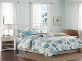 7 Piece Cotton Sateen Comforter Set Aqua Cal King B03597268