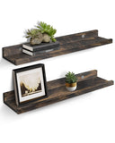 ZNTS 24” Floating Shelves for Wall Décor Storage, Set of 2, Wood for Bedroom, Living Room, Bathroom, 50779249