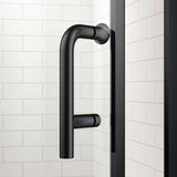 Pivot swing single glass panel door 34 in.W x 72 in.H,adjustable 33.5-35 inch frameless W2269P249430