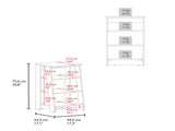 Bathbi 30" High 4-Tier Ladder Shelf Organizer for Bathroom, Side Table, Living room in Black B200P240251