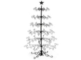 6ft Wrought Iron Christmas Tree, Metal Ornament Display Tree Stand for for Holiday Party Home Decor, 58428504