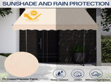 78.7"D x 47.2"W x"H Retractable Awning Khaki 14682599