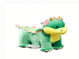 Green 6V Electric Ride On Horse Battery Powered Toy with Music, Forward Movement & Silent PU Wheels 88703768