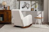 ZNTS High Back Rocking Chair Nursery Chair .Comfortable Rocker Fabric Padded Seat .Modern High Back W153982356