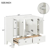 36'' Bathroom without Countertop,Solid Wood Frame Bathroom Storage Cabinet Only, Freestanding WF317177AAK