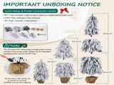 Pre-Lit Flocked Christmas Tree Set of 3, 3FT / 4.5FT / 6FT Artificial Christmas Trees with 235 Warm N704P526154A