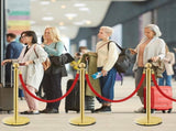 8 PCS gold stanchions and red velvet ropes,6 Red Velvet Ropes and Posts, Crowd Control Barriers 63360794
