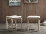 Arnhem Wood Upholstered Counter Height Stool, Set of 2, Tan T2574P164815