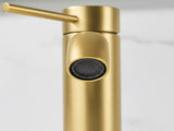 Single Handle Bathroom Faucet Lavatory Faucet Stainless Steel Single Hole-T10, Brushed GoldUnable 57713615