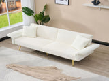 79 inch corduroy sofa bed, foldable double sofa bed with folding armrests, suitable for living rooms W2290P250580