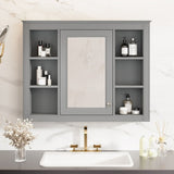 35'' x 27.5'' Medicine Cabinet, Wall Mounted Bathroom Storage Cabinet, Modern Bathroom Wall Cabinet WF322917AAE