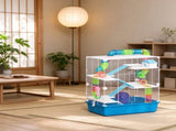 23" 5-Tier Hamster Cage with Exercise Wheel, Small Pet Habitat for Dwarf Hamsters & Gerbils, Blue 33810996